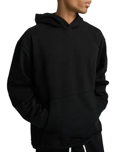 Saks Fifth Avenue Men's Foundation Fleece Hoodie - Black - Size XXL | Thumbnail 6