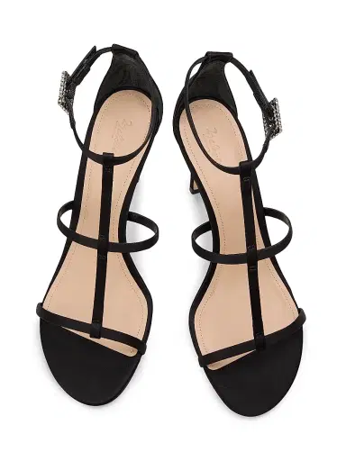 22élevé Women's 90MM Crystal-Embellished Satin Stiletto Sandals - Black - Size 12 | Thumbnail 4