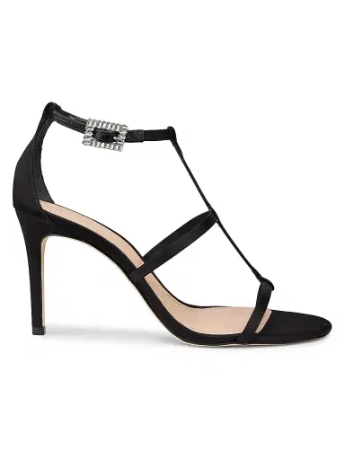 22élevé Women's 90MM Crystal-Embellished Satin Stiletto Sandals - Black - Size 12 | Thumbnail 1
