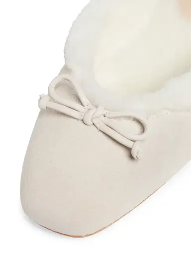 22élevé Women's Shearling-Lined Suede Mules - Pearl Off White | Thumbnail 5