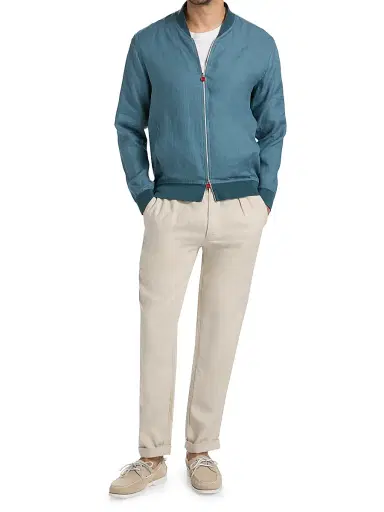Kiton Men's Pahoa Linen Jacket | Thumbnail 2