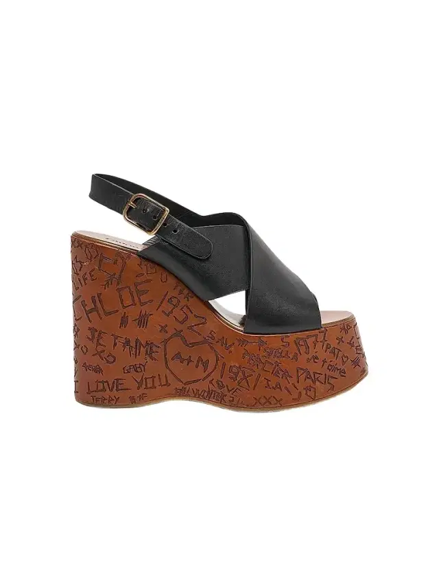 Chloé Women's Maxime 130MM Leather Platform Sandals - Black