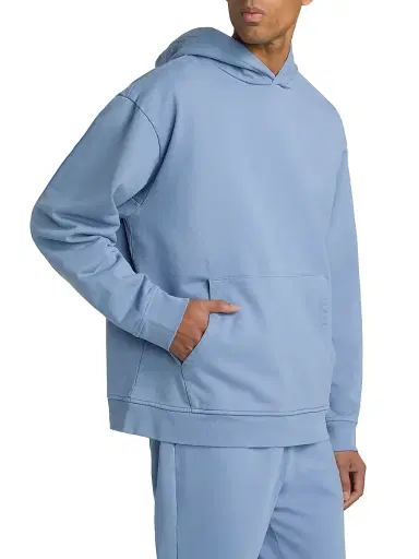 Saks Fifth Avenue Men's Foundation Fleece Hoodie - Mountain Bluebird - Size XXL | Thumbnail 4