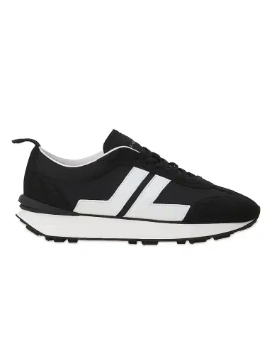 Lanvin Men's Bumpr Nylon Sneakers - Black White | Thumbnail 1 Lanvin Men's Bumpr Nylon Sneakers - Black White | Thumbnail 1
