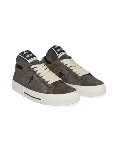 Rick Owens Women's Converse x DRKSHDW ONESTR Calf Hair Low-Top Sneakers - Dark Dust - Size 3.5 | Thumbnail 2