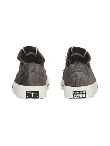 Rick Owens Women's Converse x DRKSHDW ONESTR Calf Hair Low-Top Sneakers - Dark Dust - Size 3.5 | Thumbnail 4