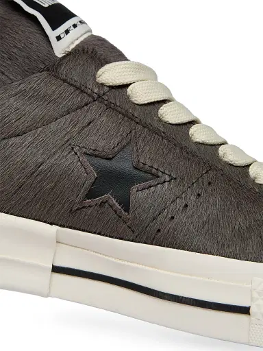 Rick Owens Women's Converse x DRKSHDW ONESTR Calf Hair Low-Top Sneakers - Dark Dust - Size 3.5 | Thumbnail 7