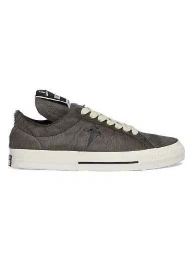 Rick Owens Women's Converse x DRKSHDW ONESTR Calf Hair Low-Top Sneakers - Dark Dust - Size 3.5 | Thumbnail 1