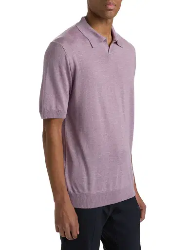 Saks Fifth Avenue Men's Lamar Johnny Collar Short-Sleeve Sweater - Purple - Size XL | Thumbnail 4 Saks Fifth Avenue Men's Lamar Johnny Collar Short-Sleeve Sweater - Purple - Size XL | Thumbnail 4
