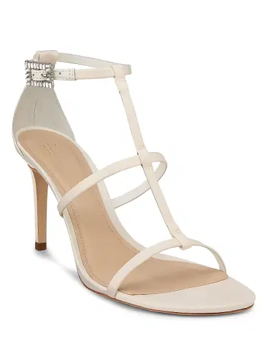 22élevé Women's 90MM Crystal-Embellished Satin Stiletto Sandals - Ivory - Size 12 | Thumbnail 2