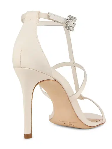22élevé Women's 90MM Crystal-Embellished Satin Stiletto Sandals - Ivory - Size 12 | Thumbnail 3