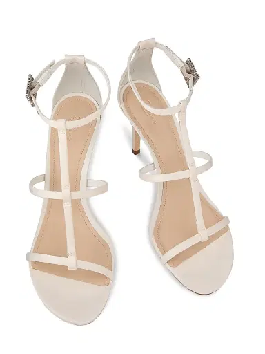 22élevé Women's 90MM Crystal-Embellished Satin Stiletto Sandals - Ivory - Size 12 | Thumbnail 4