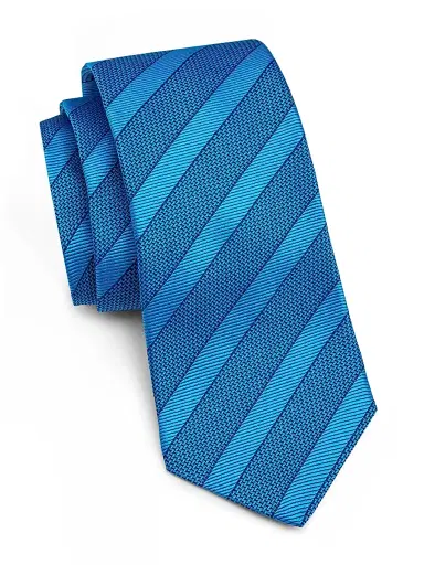 Kiton Men's Striped Silk Tie | Thumbnail 1