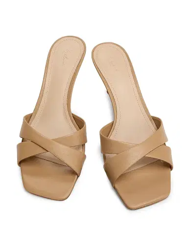 22élevé Women's 55MM Leather Sandals - Gold Leaf - Size 12 | Thumbnail 4