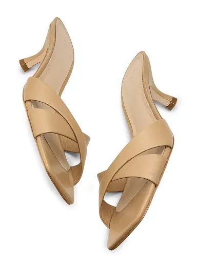 22élevé Women's 55MM Leather Sandals - Gold Leaf - Size 12 | Thumbnail 6