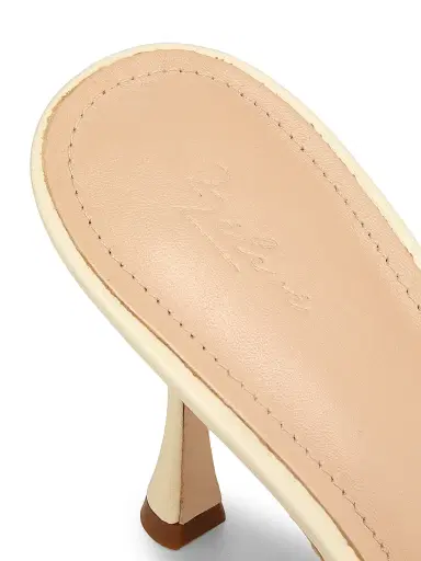 22élevé Women's 90MM Floral Appliqué Leather Mules - Canolli Cream - Size 12 | Thumbnail 6