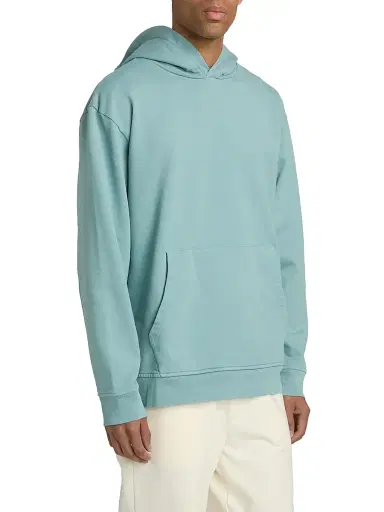 Saks Fifth Avenue Men's Foundation Fleece Hoodie - Desert Sage - Size XXL | Thumbnail 4 Saks Fifth Avenue Men's Foundation Fleece Hoodie - Desert Sage - Size XXL | Thumbnail 4