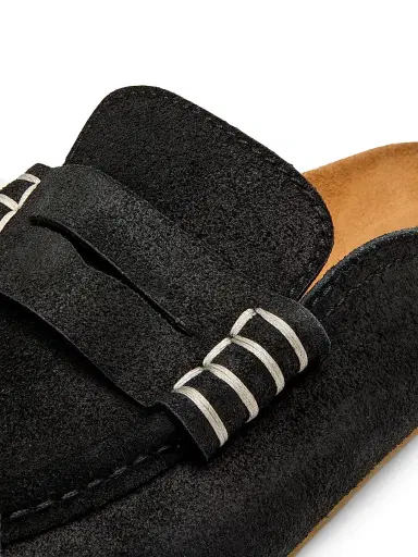 JW Anderson Women's Suede Penny Mules - Black | Thumbnail 5 JW Anderson Women's Suede Penny Mules - Black | Thumbnail 5