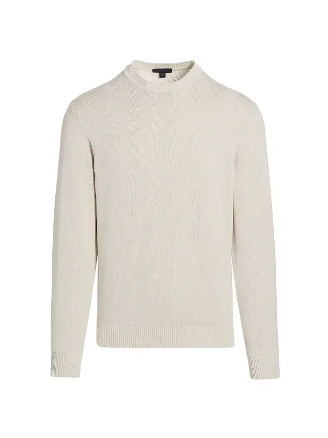 Saks Fifth Avenue Men's Garment-Dyed Crewneck Sweater - Cream