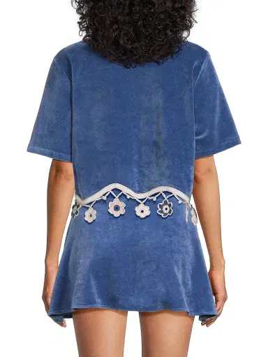 My Beachy Side Women's Peony Crocheted Hem Cover-Up Top | Thumbnail 5 My Beachy Side Women's Peony Crocheted Hem Cover-Up Top | Thumbnail 5