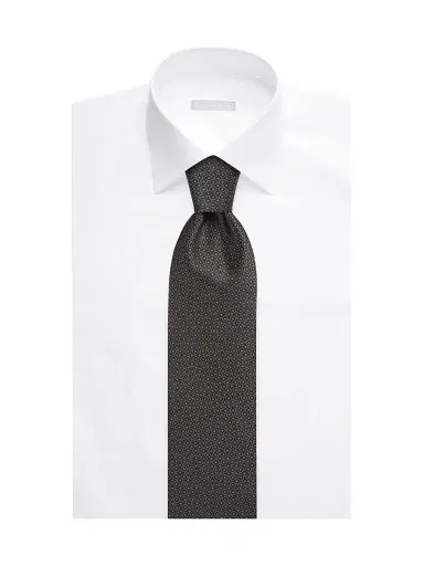 Stefano Ricci Men's Geometric Silk-Blend Tie - Black Green | Thumbnail 2 Stefano Ricci Men's Geometric Silk-Blend Tie - Black Green | Thumbnail 2