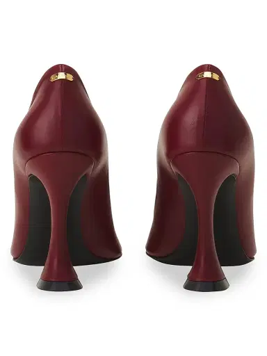 Lanvin Women's Midnight Step Leather Bow Pumps - Bacchus | Thumbnail 3