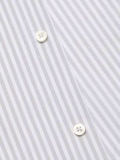 Saks Fifth Avenue Men's Striped Cotton Poplin Button-Front Shirt - Grey - Size XXL | Thumbnail 7