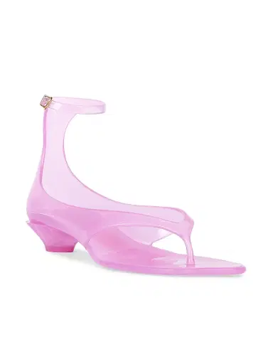 Chloé Women's Chloa 25MM Jelly Thong Sandals - Pink Fizz | Thumbnail 2