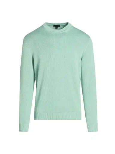 Saks Fifth Avenue Men's Garment-Dyed Crewneck Sweater - Mint Green - Size XXL | Thumbnail 1