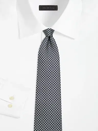 Kiton Men's Houndstooth Silk Tie | Thumbnail 2 Kiton Men's Houndstooth Silk Tie | Thumbnail 2
