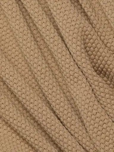 Saks Fifth Avenue Men's Waffled Cotton Johnny Collar Sweater - Brown - Size XXL | Thumbnail 7
