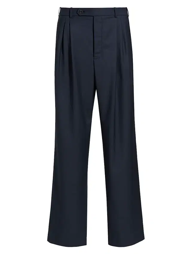 Ronny Kobo Women's Soprano Wool-Blend Pants - Navy White