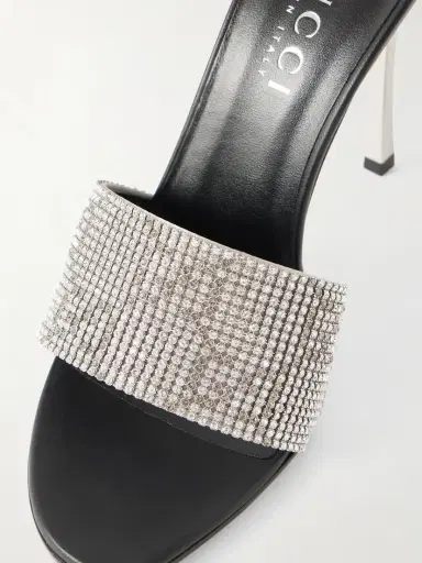 Gucci Bombshell Crystal-embellished Mesh Mules | Thumbnail 5