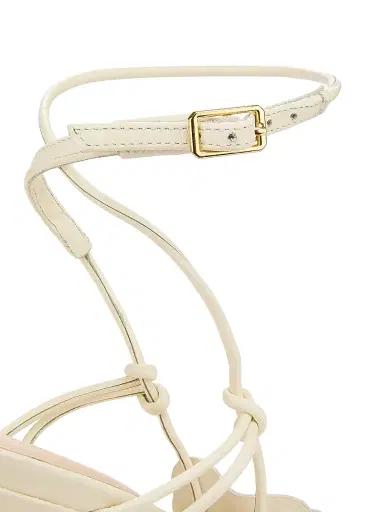 22élevé Women's 90MM Flower-Accent Leather Sandals - Canolli Cream - Size 12 | Thumbnail 5
