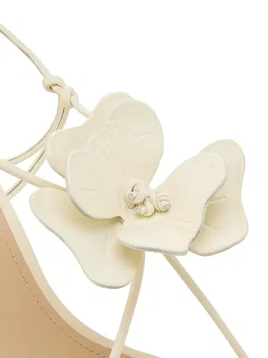 22élevé Women's 90MM Flower-Accent Leather Sandals - Canolli Cream - Size 12 | Thumbnail 6
