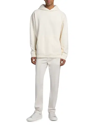 Saks Fifth Avenue Men's Foundation Fleece Hoodie - Cannoli Cream - Size XXL | Thumbnail 2