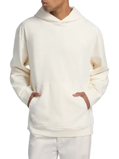 Saks Fifth Avenue Men's Foundation Fleece Hoodie - Cannoli Cream - Size XXL | Thumbnail 3