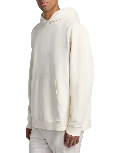 Saks Fifth Avenue Men's Foundation Fleece Hoodie - Cannoli Cream - Size XXL | Thumbnail 4