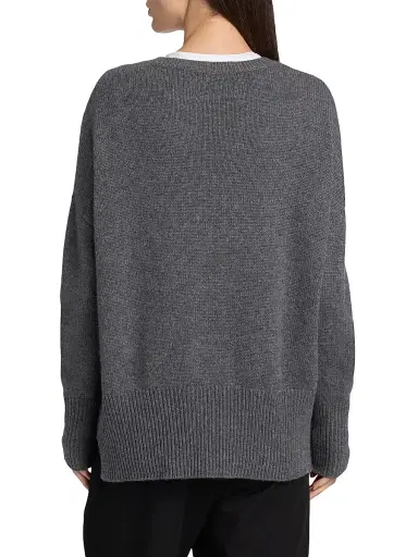 Lisa Yang Women's Mila Cashmere Relaxed-Fit Sweater - Graphite - Size Small | Thumbnail 5