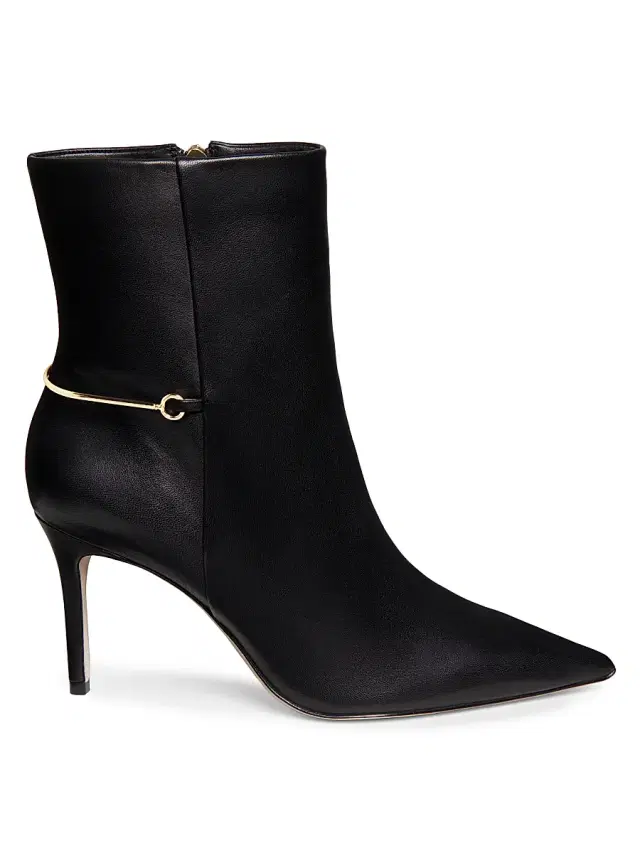 22élevé Women's 85MM Leather Stiletto Booties