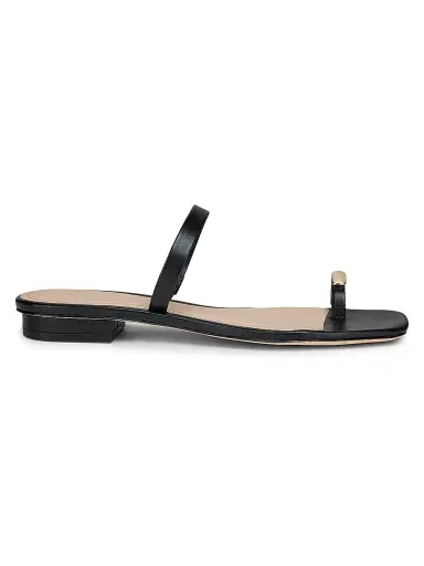 22élevé Women's Leather Toe Ring Sandals - Black - Size 11 | Thumbnail 1