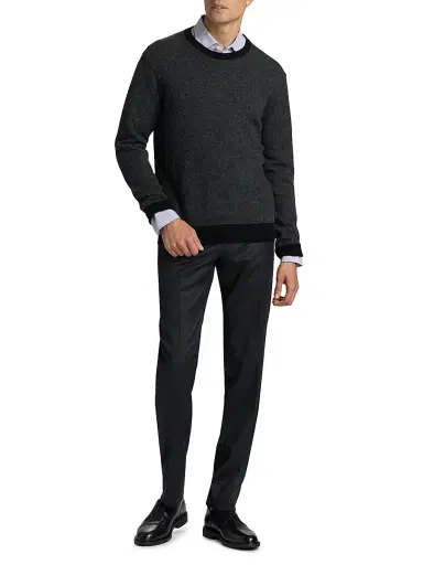 Saks Fifth Avenue Men's COLLECTION Vertical Mini-Striped Button-Front Shirt | Thumbnail 2 Saks Fifth Avenue Men's COLLECTION Vertical Mini-Striped Button-Front Shirt | Thumbnail 2