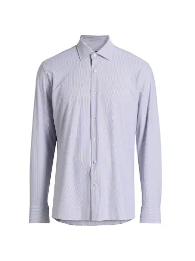 Saks Fifth Avenue Men's COLLECTION Vertical Mini-Striped Button-Front Shirt | Thumbnail 1 Saks Fifth Avenue Men's COLLECTION Vertical Mini-Striped Button-Front Shirt | Thumbnail 1