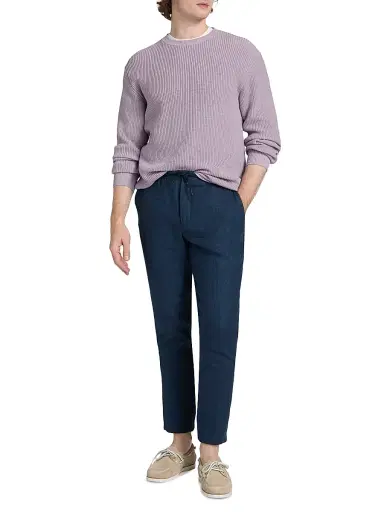 Saks Fifth Avenue Men's Garment-Dyed Ribbed Sweater - Purple - Size XXL | Thumbnail 2