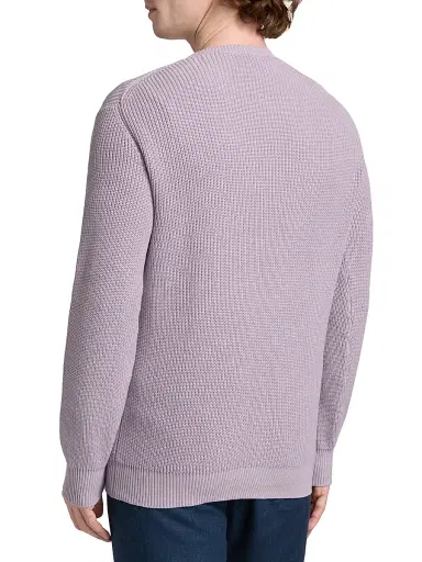Saks Fifth Avenue Men's Garment-Dyed Ribbed Sweater - Purple - Size XXL | Thumbnail 5