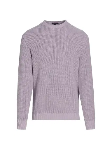 Saks Fifth Avenue Men's Garment-Dyed Ribbed Sweater - Purple - Size XXL | Thumbnail 1