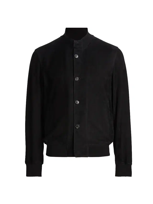 Sartorio Napoli Men's Igor Suede Jacket - Black