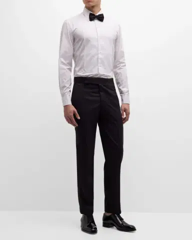 Charvet Men 's Pique-Bib French Cuff Dress Shirt | Thumbnail 3 Charvet Men 's Pique-Bib French Cuff Dress Shirt | Thumbnail 3