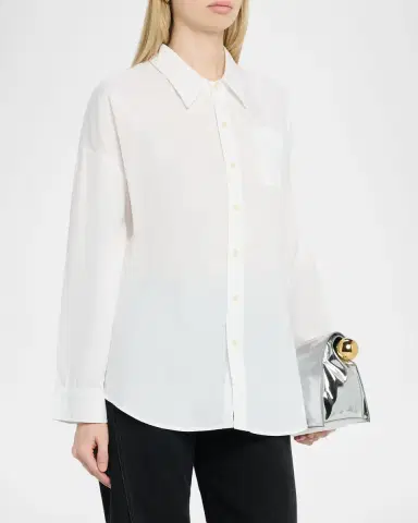 R13 Drop Neck Oxford Shirt | Thumbnail 4