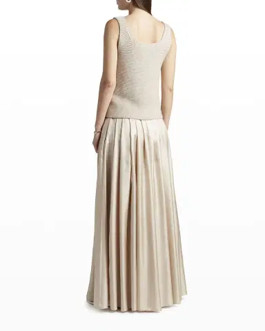Giorgio Armani Silk Twill Maxi Skirt | Thumbnail 4